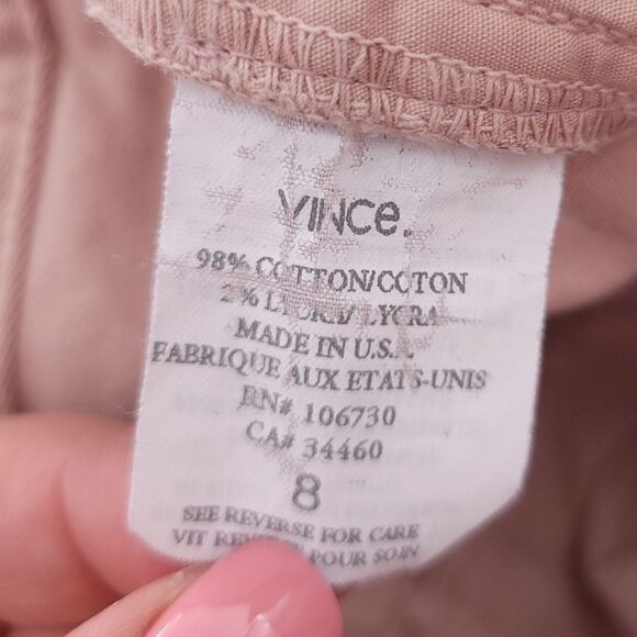 Vince. Solid Pink Womens Size 8 Capri - Picture 8 of 8